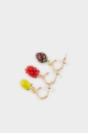 DeFacto Women's Fruit Themed 3-Piece Earrings F3992Axns