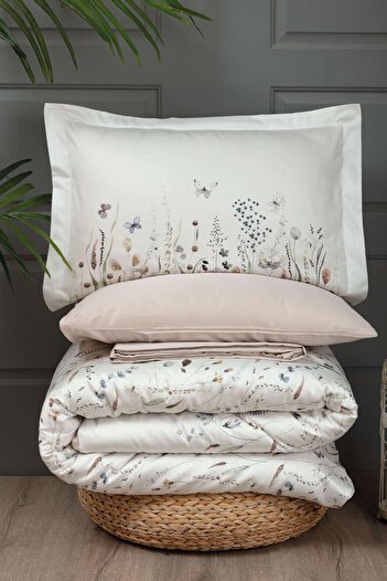 Pupilla Collection Printed Cotton Satin Duvet Cover Set - Kristin