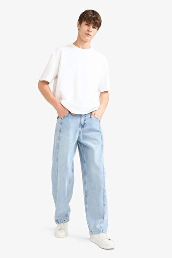 DeFacto Barrel Fit Wide Leg Jeans F8479Ax25Au