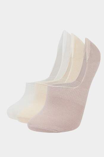 DeFacto Women's 3-Pack Cotton Ballerina Socks E2025Axns