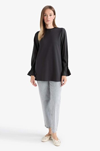 DeFacto Regular Fit Crew Neck Long Sleeve Tunic F6165Ax25Au