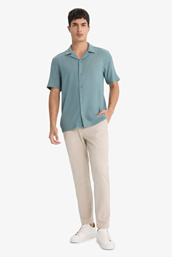 DeFacto Modern Fit Polo Collar Combed Cotton Short Sleeve Shirt C4125Ax25Sm