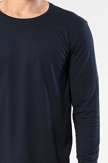 Cacharel Erkek Bisiklet Yaka Uzun Kollu Modal Pijama Takımı 2244/Lacivert