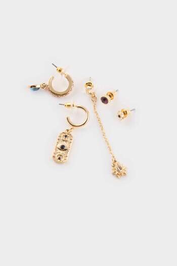 DeFacto Women's 6-Piece Gold Earrings F6619Axns