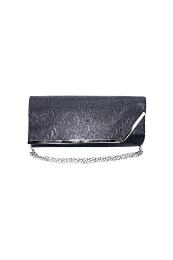 Magrot Geanta dama tip plic de seara ocazii si petreceri Negru relief 26 x 12 cm 25019