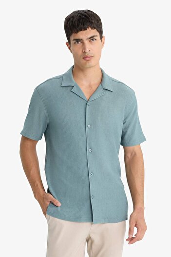 DeFacto Modern Fit Polo Collar Combed Cotton Short Sleeve Shirt C4125Ax25Sm