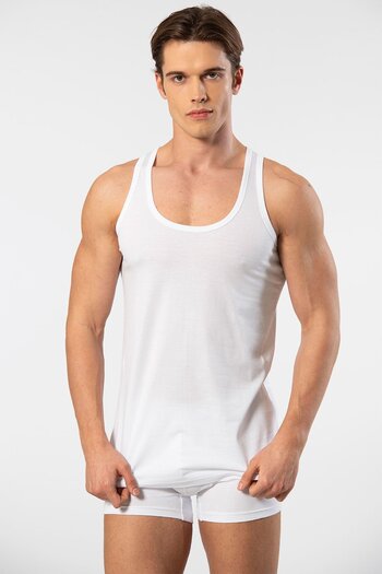 TÜREN Men's Modal Undershirt 180/White