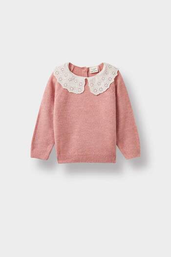 DeFacto Baby Girl Big Collar Knitwear Sweater F2437A525Wn