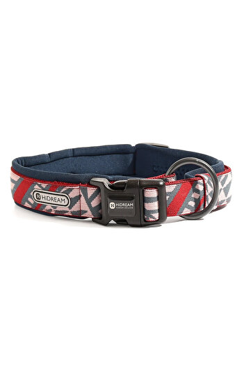 Petza Dog Collar Hi Dream Ancient Castle Berry Red