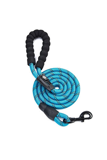 Petza Dog Rope Walking Leash Patent Leather Blue