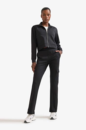 DeFacto Defactofit Standard Fit Stand Collar Stretch Fabric Inside Soft Fuzzy Zipper Sweatshirt E8981Ax25Au