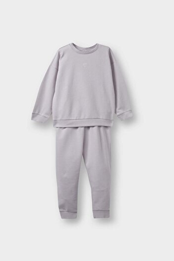 DeFacto Baby Girl 2-Piece Set Basic Plain Sweatshirt Sweatpants E8358A525Au