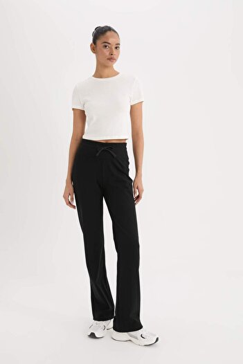 DeFacto Defactofit Flare Fit High Waist Spanish Leg Sports Pants D9323Ax25Sp