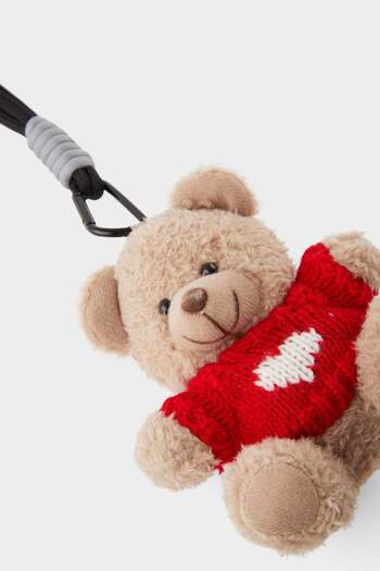 DeFacto Women's Teddy Bear Charm Keychain F6954Axns