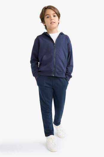 DeFacto Boy's Navy Blue Stretch Waisted Straight Leg School Sweatpants X6955A624Au