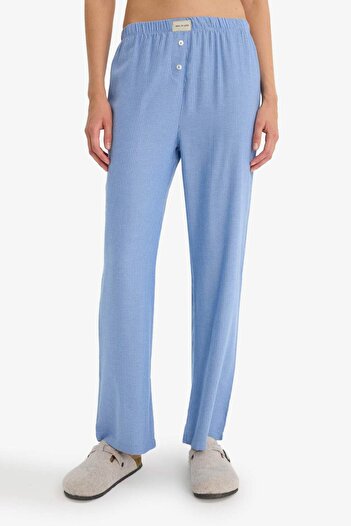 DeFacto Regular Fit Uzun Boy Çizgili Pijama Altı-Fall in Love E8645AX25AU