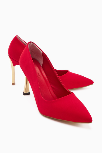 İncimoda Stiletto Women's Heeled Shoes Comfortable Vegan Leather Daily and Special Occasion