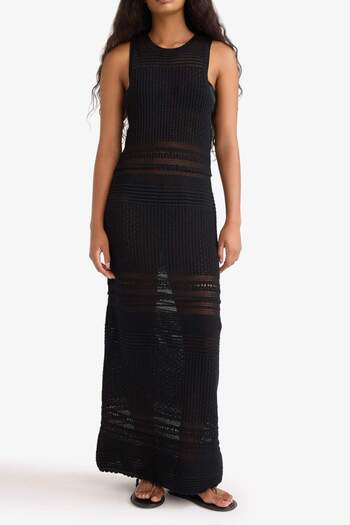 DeFacto Slim Fit Tight Fitting Halter Neck Crochet Sleeveless Maxi Dress G0743Ax25Hs