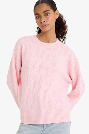DeFacto Oversize Wide Fit Crew Neck Sweater F3894Ax25Wn