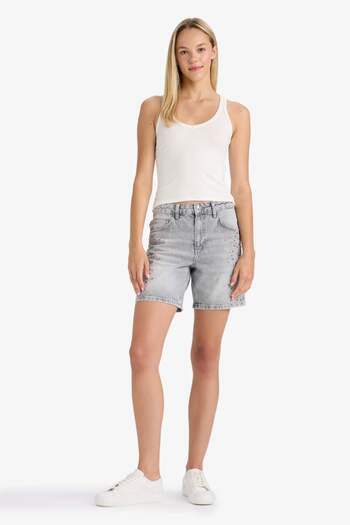 DeFacto High Waist Jean Bermuda Shorts F9968Ax25Au