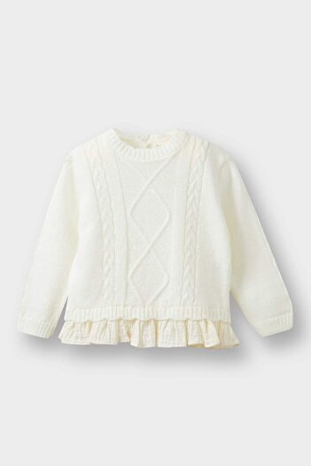 DeFacto Baby Girl Crew Neck Knitwear Sweater F2445A525Wn