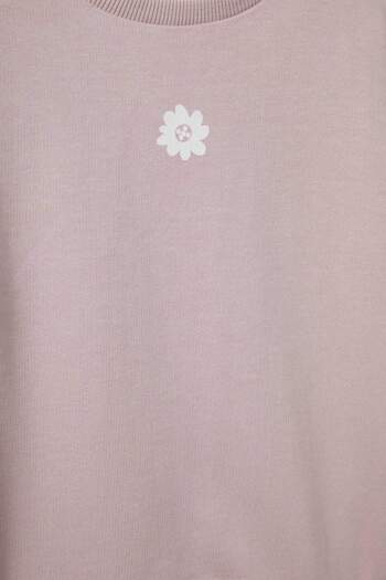 DeFacto Kız Bebek Bisiklet Yaka Çiçekli Sweatshirt E8351A525AU