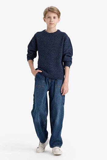 DeFacto Boy's Crew Neck Knitwear Sweater C9468A825Au