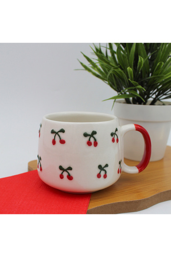Inspire Ceramic Handmade Cherry Ceramic Mug Cup
