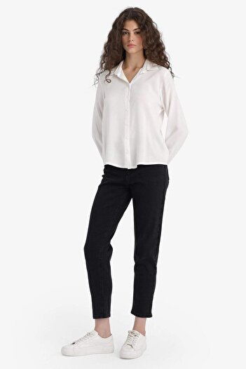 DeFacto Comfort Mom Black Women's Jean Pants E9162Ax/Nm40