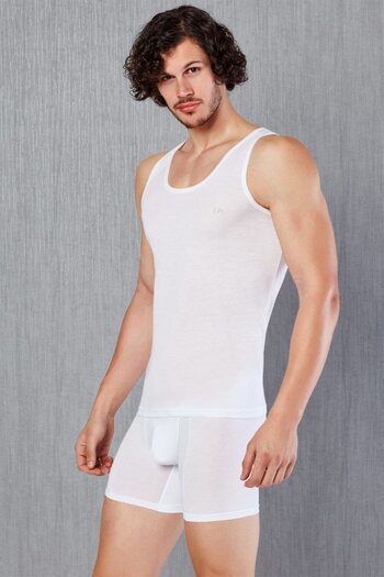Doreanse Men's Very Thin and Elegant Cotton Fabric Strap Undershirt 2030P