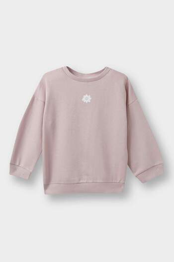 DeFacto Kız Bebek Bisiklet Yaka Çiçekli Sweatshirt E8351A525AU
