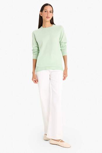 DeFacto Relax Fit Crew Neck Basic Plain Knitwear Sweater I6913Az25Wn