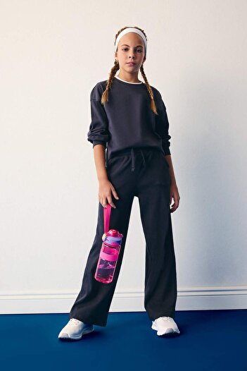 DeFacto Girls' Wide Leg Wide Leg Sweatpants with Elastic Waist E1836A825Au