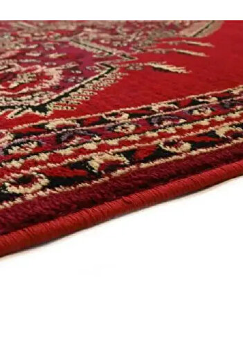 Al Kaffary Carpet سجادة تيماء، سجادة على الطراز العربي التقليدي، صنع في المملكة العربية السعودية، مناسبة لجميع المساحات، لون أحمر