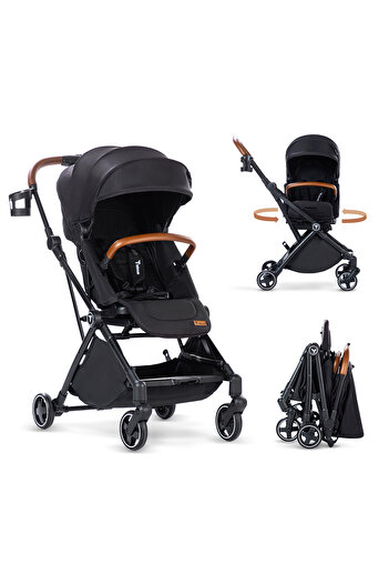 TEKNUM Compacto Auto Fold 360° Reversible Stroller - Black