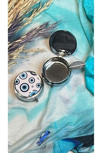 BERG Portable Ashtray with Chine and Evil Eye Bead Pattern