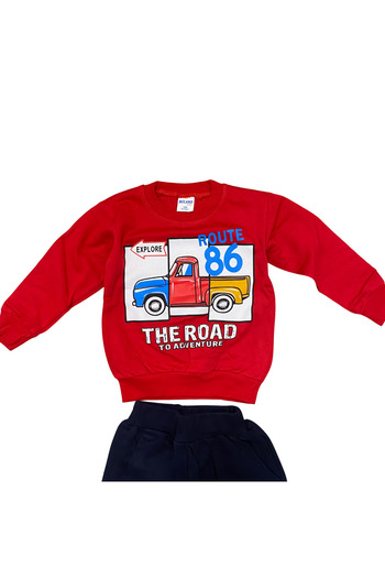 OEM Children's red tracksuit "Route 86"