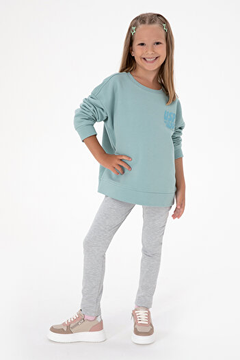 U.S. Polo Assn. Girl's Light Gray Melange Tights 50316890-Vr091