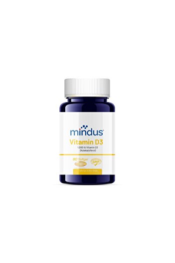 mindus Vitamin D3 1,000 Iu 60 Softgels