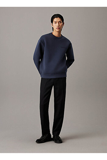 Calvin Klein Kapüşon Yaka Lacivert Erkek Sweatshırt K10K113565PPK
