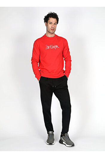 Lee Cooper Мъжка суитшърт с качулка за колоездене 251 LCM 241023 JEFFREY RED