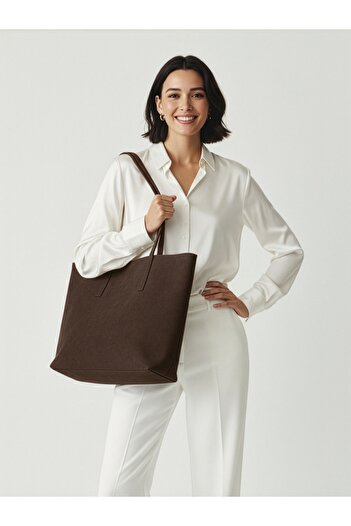 Mojeva Dora Nubuck Waterproof Large Size Women's Hand and Shoulder Bag