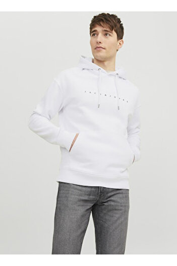Jack & Jones Γυναικείο φούτερ με ανάγλυφο εμπριμέ με κουκούλα - Star -12233972 - BS