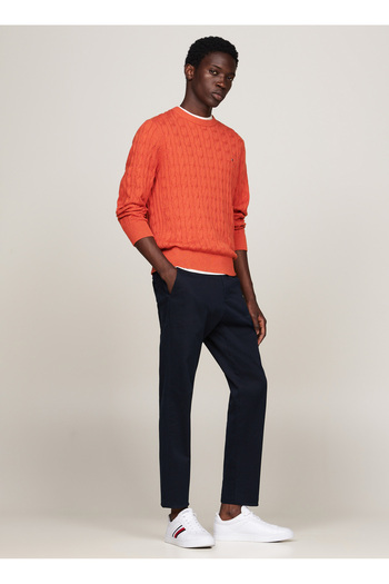 Tommy Hilfiger Bílé pánské kožené tenisky ICON COURT LTH STRIPES