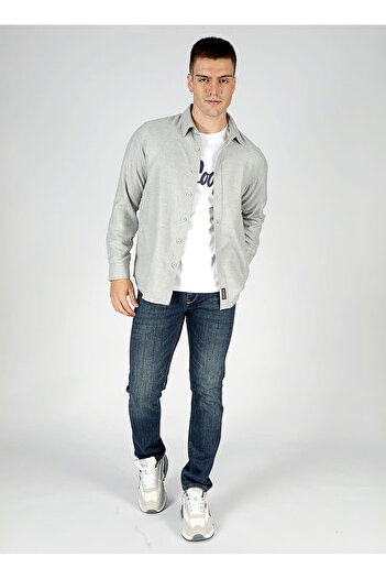 Lee Cooper Чоловіча сорочка Regular Fit сірого кольору 251 LCM 241063 FRANS GRİ