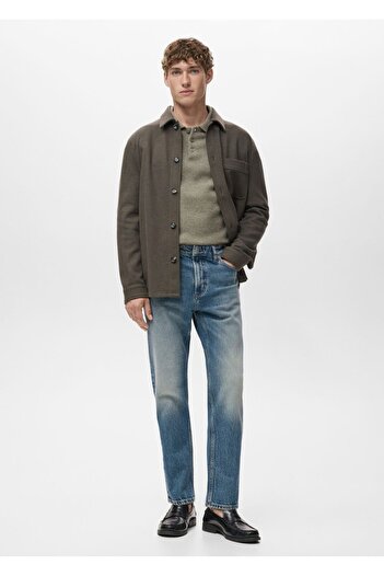 MANGO Man Ben cropped tapered fit jean pantolon