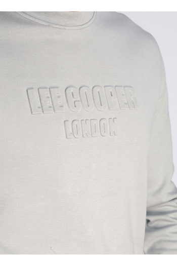 Lee Cooper Bisiklet Yaka Gri Erkek Sweatshırt 251 LCM 241030 SHAWN BUZ GRİ
