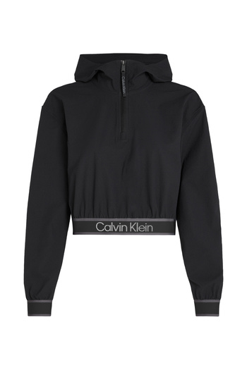 Calvin Klein Women / Girls Brand Logo Hooded Stylish Looking Half Zipper Suitable for Daily Use
