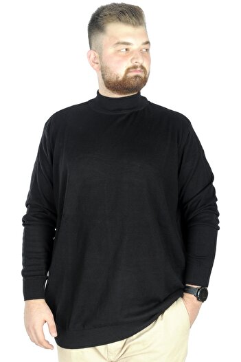 ModeXL Mode Xl Plus Size Sweater Half Fisherman 22208 Black