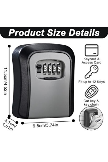 VU-TEK Key safe, Fichero, metal, security code